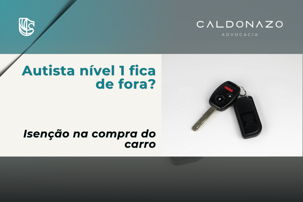 Chave de carro ilustrando a isenção de impostos na compra de veículo por pessoa com transtorno do espectro autista